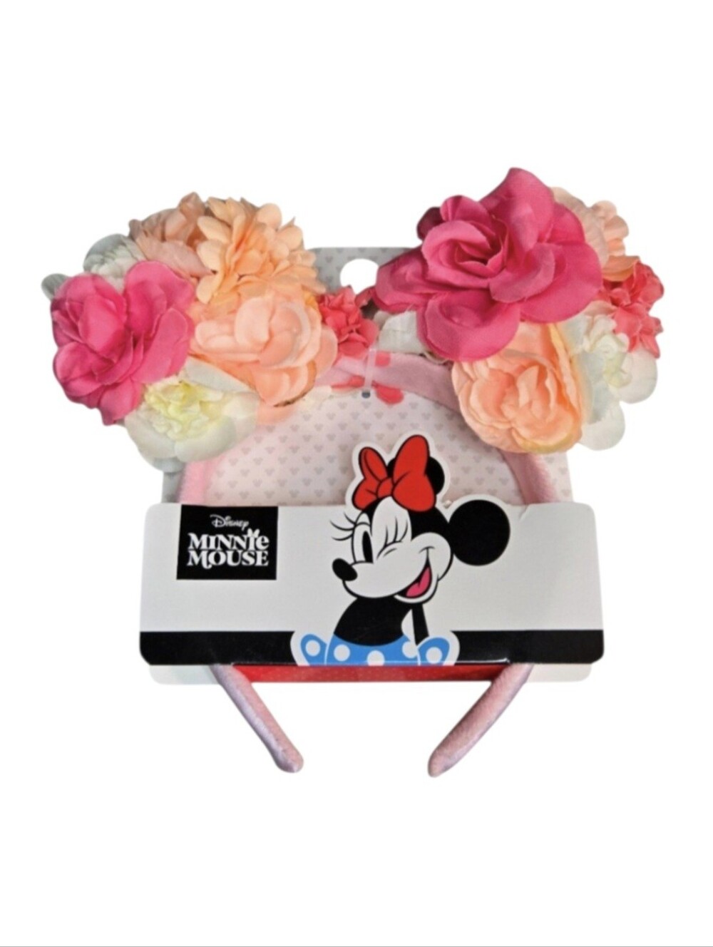 Disney- Minnie Mouse Girl's/Tween Ears Multi-Color Floral Crown Headband NWT!